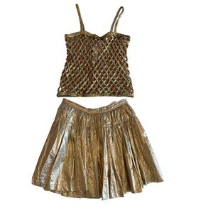 Golden skirt set